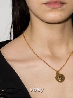 BNWT Versace Medusa Gold Coin Pendant Necklace