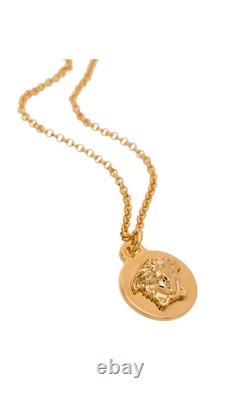 BNWT Versace Medusa Gold Coin Pendant Necklace