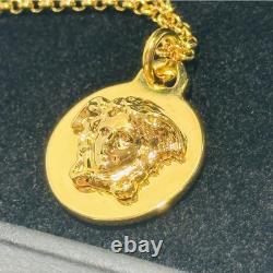 BNWT Versace Medusa Gold Coin Pendant Necklace