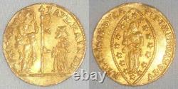Beautiful 1779-89 Gold Coin Venice Italy Ducat Zecchino Paolo Rainier KM 714 AU+