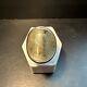 Bold Silver White Bronze Gold Lire Coin Ring Milor Italy Sz 8