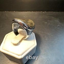Bold Silver White Bronze Gold Lire Coin Ring Milor Italy Sz 8