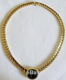 Bvlgari 18KT Yellow Gold Ancient Siracusa Coin Necklace 97.2 Grams