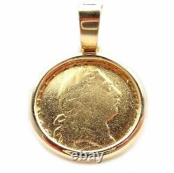 Bvlgari Bulgari 18k Gold SS King George III 22k Gold Coin Pendant Link Necklace