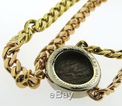 Bvlgari Bulgari 18k Tri Color Gold Roman Empire Ancient Coin Necklace