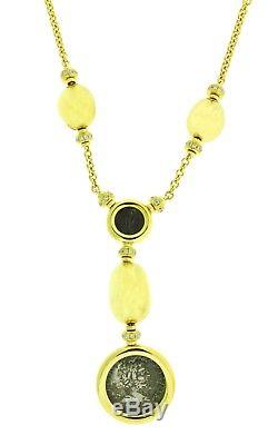 Bvlgari Monete 18k yellow gold necklace with antique silver coins Ref CL855779
