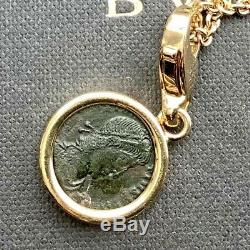Bvlgari Monete 18kt Yellow Gold Ancient Bronze Roman Coin Charm / Pendant