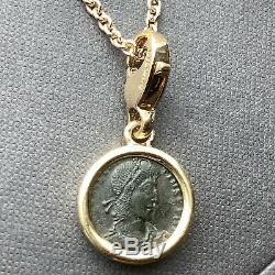 Bvlgari Monete 18kt Yellow Gold Ancient Bronze Roman Coin Charm / Pendant
