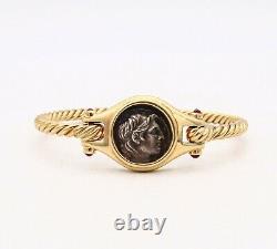 Bvlgari Roma 1970's Monete 162 BC coin bracelet in 18 kt yellow gold with gems