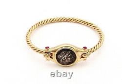 Bvlgari Roma 1970's Monete 162 BC coin bracelet in 18 kt yellow gold with gems