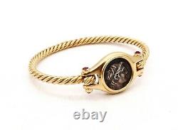 Bvlgari Roma 1970's Monete 162 BC coin bracelet in 18 kt yellow gold with gems