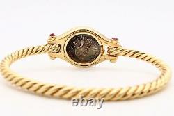 Bvlgari Roma 1970's Monete 162 BC coin bracelet in 18 kt yellow gold with gems