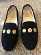 CHANEL 40 Black Tweed Round Toe Mocassins Loafers Low Heels 3 Gold Coins in box