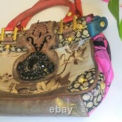 CHRISTIAN LACROIX Italy Rare jewels beaded vintage evening bag sac