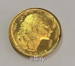 Ceres FAO Rome Vatican Token Gold Coin 7.775 grams Rare Foreign Proof Like