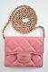 Chanel 21A Mini Wallet On Chain Pink Lambskin Gold Card Shoulder Crossbody Bag