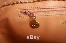 Chanel Caviar Pink Medallion Tote Bag Leather Gold Coin CC Logo Medium