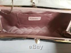 Chanel Sac Pochette Leather Black/White Bag with Coin Purse