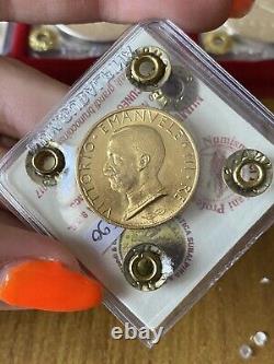 Coin Gold Kingdom D'Italia 100 Livres Lictor 1931 Year Ix Sealed Spl / FDC