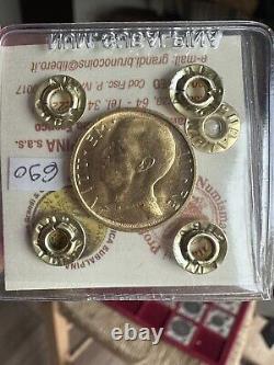 Coin Gold Kingdom D'Italia 50 Livres Lictor 1931 Year X Uncommon Sealed FDC