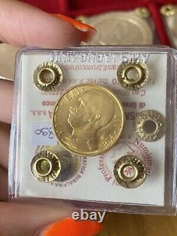 Coin Gold Kingdom D'Italia 50 Livres Lictor 1933 Year Xi Rare Sealed FDC