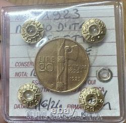 Coin Gold Kingdom D' Italy 20 Livres Bundle 1923 Rare Sealed BB / Spl Subalpina