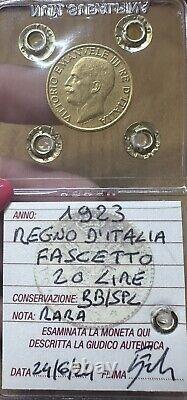 Coin Gold Kingdom D' Italy 20 Livres Bundle 1923 Rare Sealed BB / Spl Subalpina