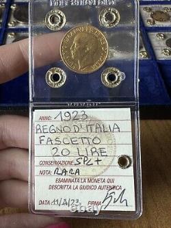 Coin Gold Kingdom D' Italy 20 Livres Bundle 1923 Rare Sealed Spl +
