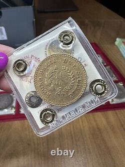 Coin Gold Kingdom Two Sicilies Joachim Napoleon 40 Livres 1813 Nc Sealed BB
