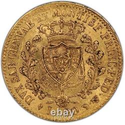 Coin Italy Savoy Sardinia Charles-Felix Gold 20 lire 1822 L Turin PCGS