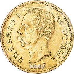 Coin, Italy, Umberto I, 20 Lire, 1879, Rome, AU, Gold, KM21