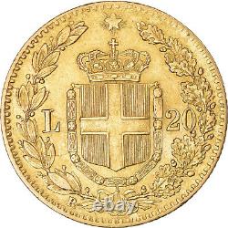 Coin, Italy, Umberto I, 20 Lire, 1879, Rome, AU, Gold, KM21