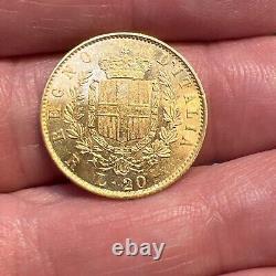 Coin, Italy, Vittorio Emanuele II, 20 Lire, 1877, Rome Gold