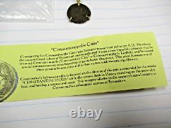 Coins of Past Milor Italy Constantine I The Great Bronze Coin 18K Gold Pendant