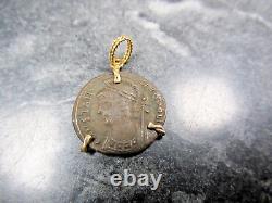 Coins of Past Milor Italy Constantine I The Great Bronze Coin 18K Gold Pendant
