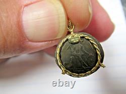 Coins of Past Milor Italy Constantine I The Great Bronze Coin 18K Gold Pendant