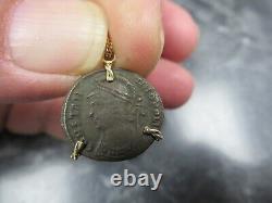 Coins of Past Milor Italy Constantine I The Great Bronze Coin 18K Gold Pendant