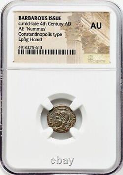 Constantine I Barbarous Issue Ancient Roman Coin 307-337 AD Nummus NGC AU