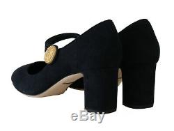 DOLCE & GABBANA Shoes Blue Suede Gold Coin Mary Jane s. EU39.5 / US9 RRP $650
