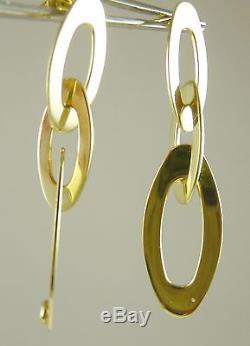 Dangle Earrings 18K Gold 1 & 5/8 Long Pierced Roberto Coin