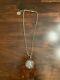 Del Brenna Italy Silver beaded chain with24k gold overlay and Italian coin pendant