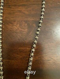 Del Brenna Italy Silver beaded chain with24k gold overlay and Italian coin pendant