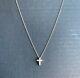 Designer Roberto CoinTiny Treasures White Gold Small Diamond Cross Neck