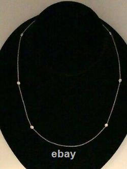 Designer Roberto Coin 18K White Gold Diamonds By The Yard Necklace