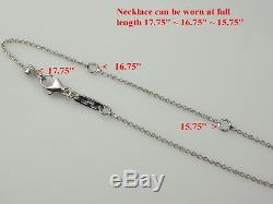 Diamond Necklace 18K White Gold Roberto Coin Fine Jewelry 17.75 Adjustable Fine