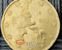 ERROR COIN EURO 20 Cents M. A. C. 2002 ITALY