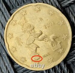 ERROR COIN EURO 20 Cents M. A. C. 2002 ITALY