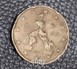 EURO Coin 20 Cents M. A. C. 2002 ITALY