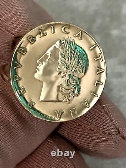 Eterna Gold 14k Yellow Gold Italian 20-lire Coin Ring, Size 7 (m4361g-24)