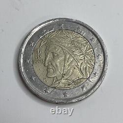 Euro coin 2 Euro coin Italy 2002 Dante Alighieri Rare Mint Mark R